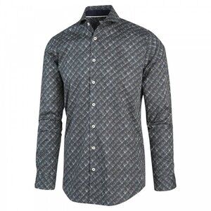 BLUE Industry Button Down Shirt Sz 42 "Army Graphic"